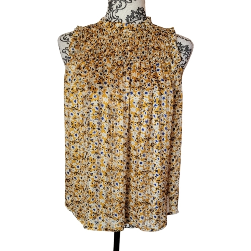 Rachel Zoe floral sleeveless blouse size XS